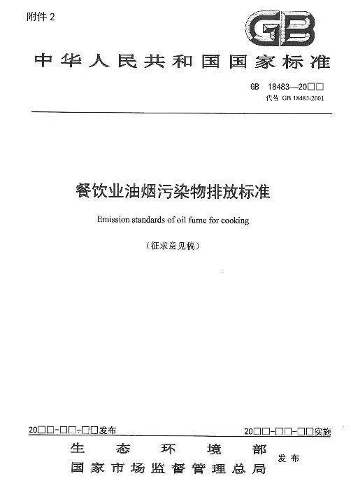 饮食业油烟排放标准2021_饮食油烟业排放标准最新_《饮食业油烟排放标准》