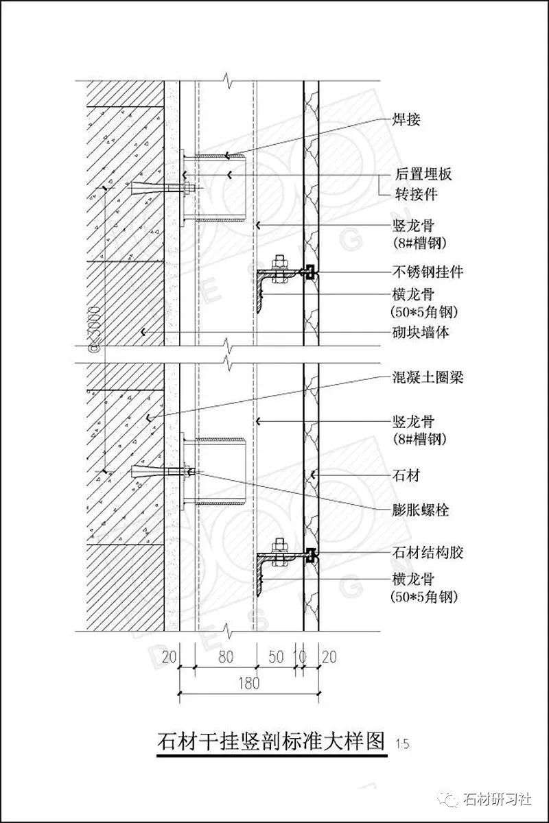 干挂石材外墙_外墙石材干挂施工工艺流程_外墙石材干挂报价单